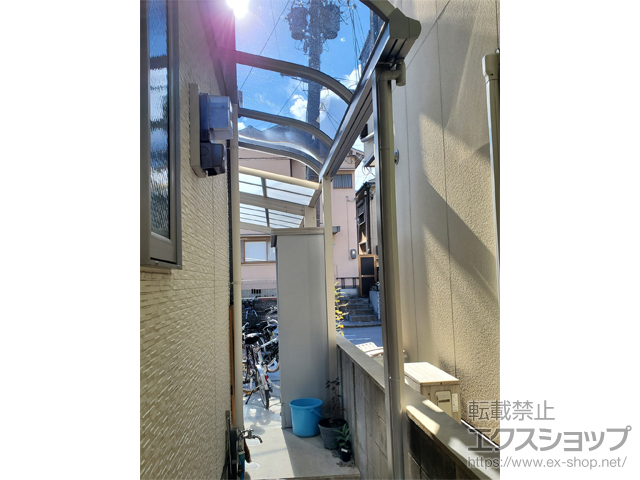 大阪府堺市ののテラス屋根 プレシオステラスII R型 テラスタイプ 単体 積雪〜20cm対応 施工例