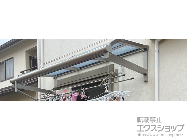 福岡県北九州市ののバルコニー・ベランダ屋根 ソラリア R型 ルーフタイプ 単体 積雪〜20cm対応 施工例