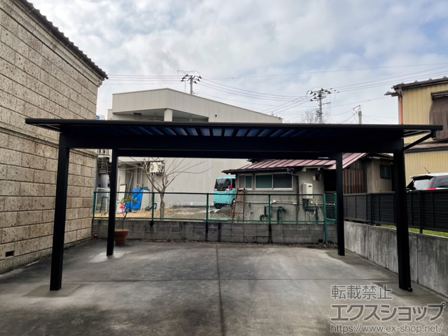 福島県郡山市ののカーポート エフルージュ ツイン50 積雪〜50cm対応 施工例