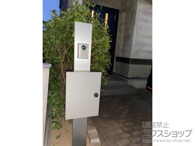 千葉県船橋市のYKKAPのポスト・門柱・宅配ボックス シンプレオ ポストユニット 1型＋オプションダイヤル錠2桁合わせタイプ 施工例