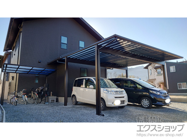 埼玉県秩父市ののカーポート エフルージュ ツイン50 積雪〜50cm対応 施工例