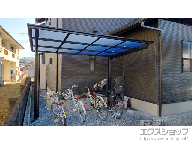 埼玉県秩父市ののサイクルポート・駐輪場 ネスカFミニ (フラットスタイル) 積雪〜20cm対応 施工例
