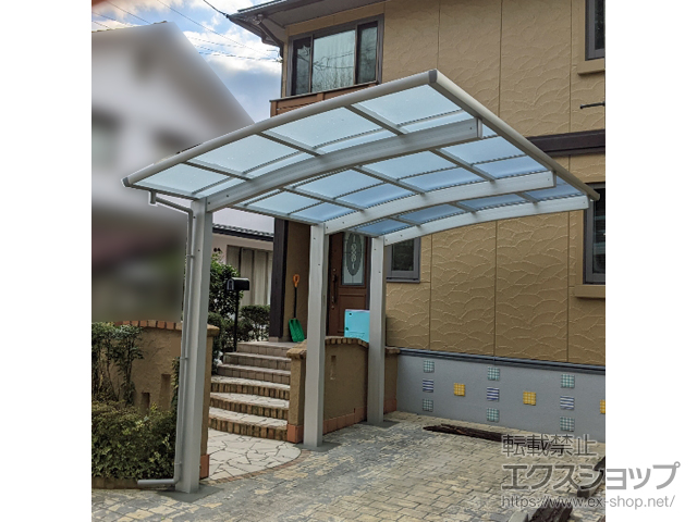 島根県松江市ののカーポート レイナポートグラン50 積雪〜50cm対応*柱3本仕様 施工例