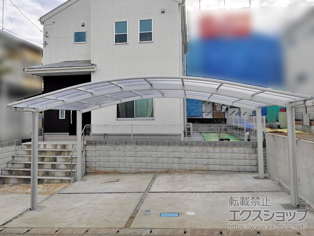 神奈川県伊勢原市ののカーポート アリュース ツイン　積雪〜20cm対応 施工例