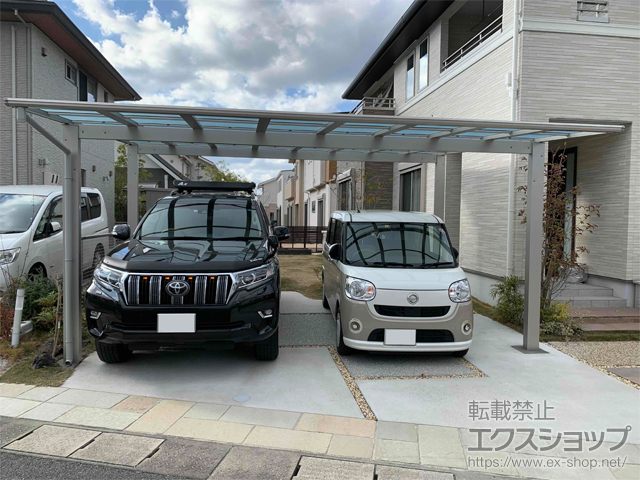 福岡県糸島市ののカーポート エフルージュ ツイン FIRST 積雪〜20cm対応 施工例