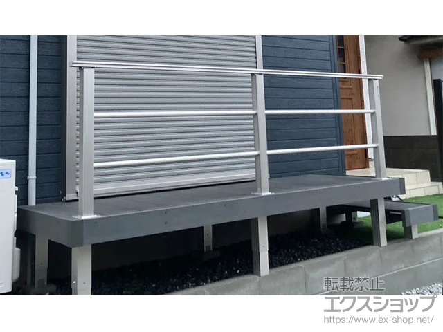 広島県広島市ののバルコニー・ベランダ屋根、ウッドデッキ、テラス屋根 リウッドデッキ 200 施工例