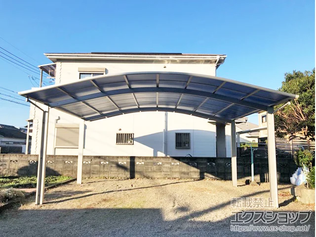 宮崎県日向市のYKKAPのカーポート アリュース ツイン　積雪～20cm対応 施工例
