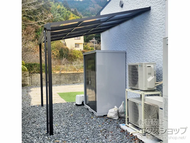 山口県柳井市のYKKAPのテラス屋根 ソラリア F型 テラスタイプ 単体 積雪～20cm対応 施工例