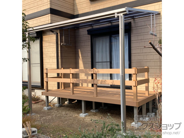大分県豊後高田市ののテラス屋根 ソラリア F型 テラスタイプ 単体 積雪〜20cm対応 施工例