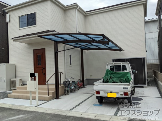 奈良県生駒郡平群町ののカーポート アリュースRE 前下がり 積雪〜20cm対応 施工例
