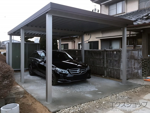 長野県東御市のの物置・屋外倉庫 シンプリー 一般型 2160×755×1903 MJX-217E-JG 施工例