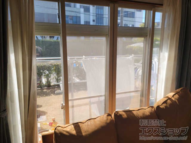 愛知県名古屋市のの二重窓（内窓） インプラス 引違い窓 4枚建 施工例