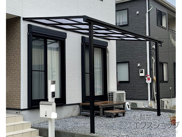 埼玉県草加市ののテラス屋根 ソラリア F型 テラスタイプ 単体 積雪〜20cm対応 施工例