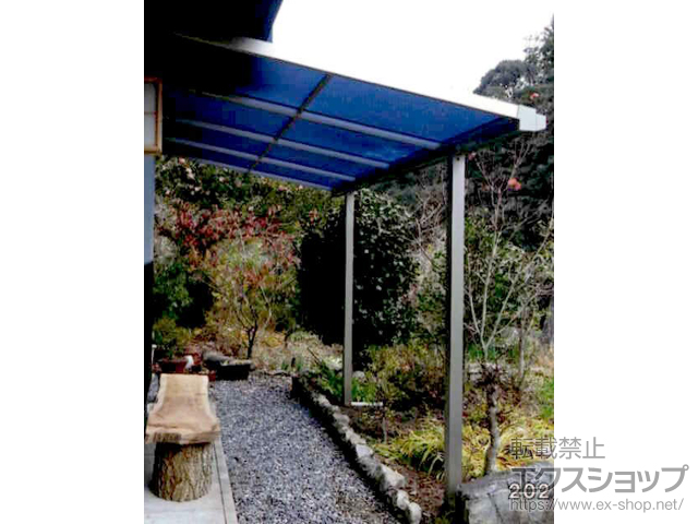 島根県浜田市ののテラス屋根 ソラリア F型 テラスタイプ 単体 積雪〜20cm対応 施工例