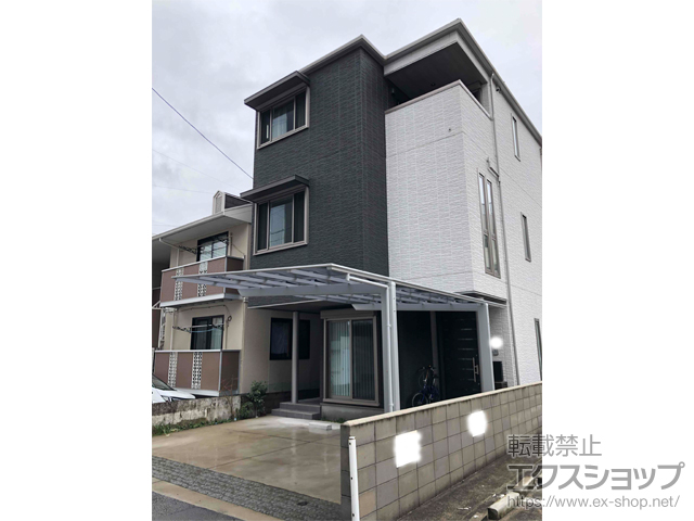 長崎県長崎市ののカーポート ネスカF (フラットスタイル) 積雪〜20cm対応 施工例