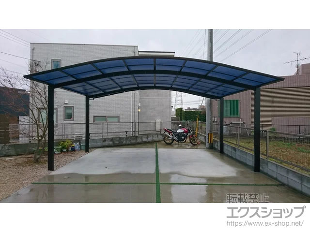 佐賀県佐賀市のYKKAPのカーポート アリュース ツイン　積雪～20cm対応 施工例