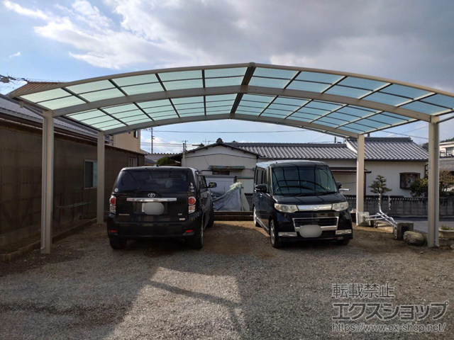 愛媛県新居浜市ののカーポート アリュース トリプル　積雪〜20cm対応 施工例