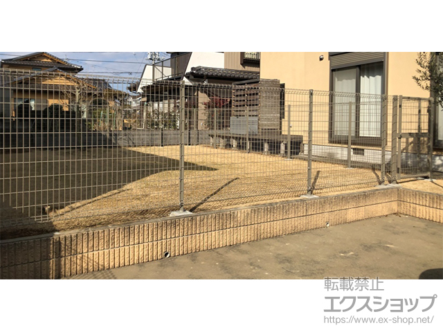 茨城県土浦市ののフェンス・柵 ハイグリッドフェンスN8型 フリーポールタイプ 施工例