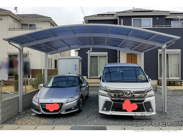 茨城県ひたちなか市ののカーポート アリュース ツイン　積雪〜20cm対応 施工例