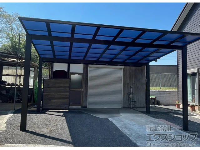 千葉県香取市のYKKAPのカーポート エフルージュ ツイン FIRST 積雪～20cm対応 施工例