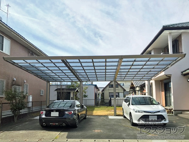 静岡県掛川市ののカーポート マイポートNext 　横3連棟　積雪〜20cm対応 施工例