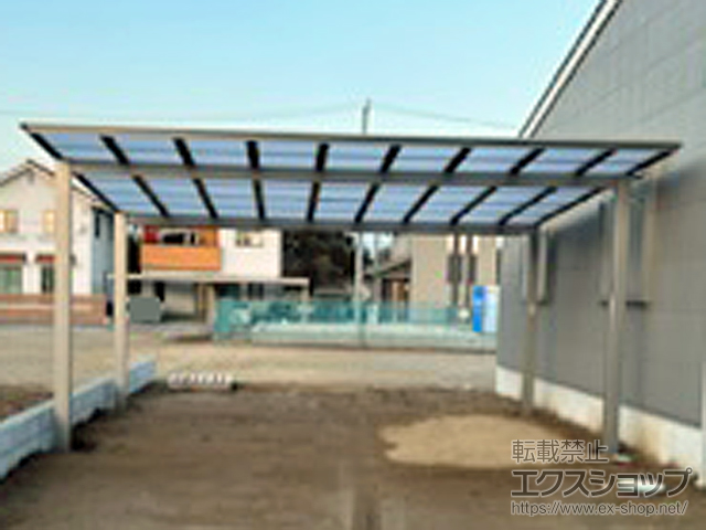茨城県鹿嶋市ののカーポート ソリッドポート ワイド 積雪〜20cm対応 施工例