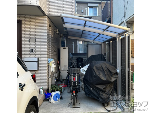 東京都葛飾区ののサイクルポート・駐輪場 ネスカRミニ (ラウンドスタイル) 積雪〜20cm対応 施工例