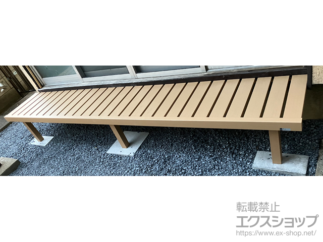 東京都葛飾区ののウッドデッキ 濡れ縁 壁付タイプ 施工例