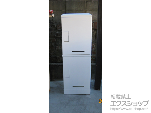 東京都板橋区のの機能門柱・ポスト 宅配ボックスRusuPo SHARE ボックス2段タイプ 集合住宅向け 架台設置タイプ 施工例