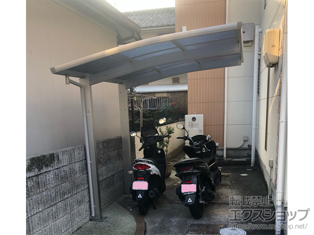 兵庫県宝塚市ののサイクルポート・駐輪場 プレシオスポート ミニ 積雪〜20cm対応 施工例