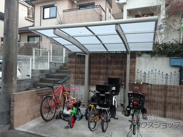 埼玉県所沢市ののサイクルポート・駐輪場 プレシオスポート ミニ 積雪〜20cm対応 施工例