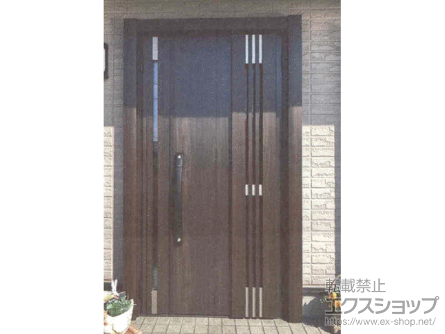 三重県四日市市のLIXIL リクシル（トステム）の玄関ドア リシェント玄関ドア3 断熱K4仕様 親子仕様(ランマ無)外観右吊元 M83型 ※手動仕様+スペーサーセット（1mm・3mm・5mm）／下枠段差緩和材（ステンレス）／スチール枠用ネジセット 施工例