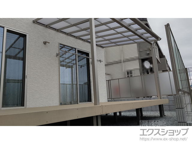 宮城県仙台市ののテラス屋根 ソラリア F型 テラスタイプ 単体 積雪〜20cm対応 施工例