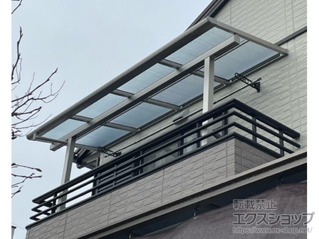 愛知県岡崎市ののバルコニー・ベランダ屋根 ソラリア F型 屋根タイプ 単体 積雪〜20cm対応 施工例