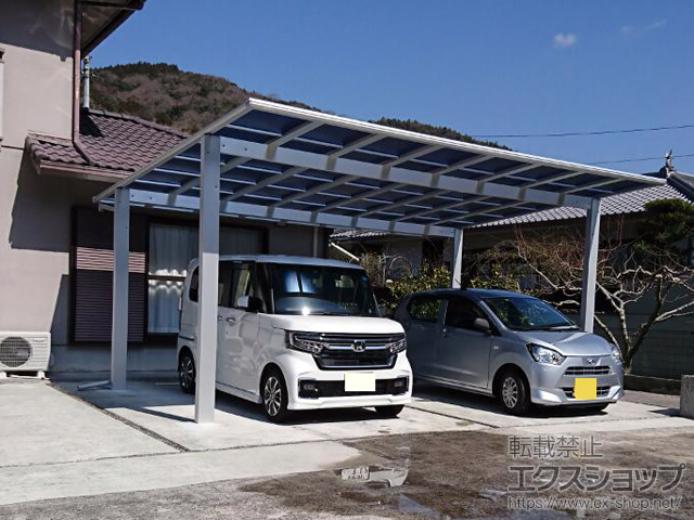 愛媛県四国中央市ののカーポート エフルージュ ツイン FIRST 積雪〜20cm対応 施工例