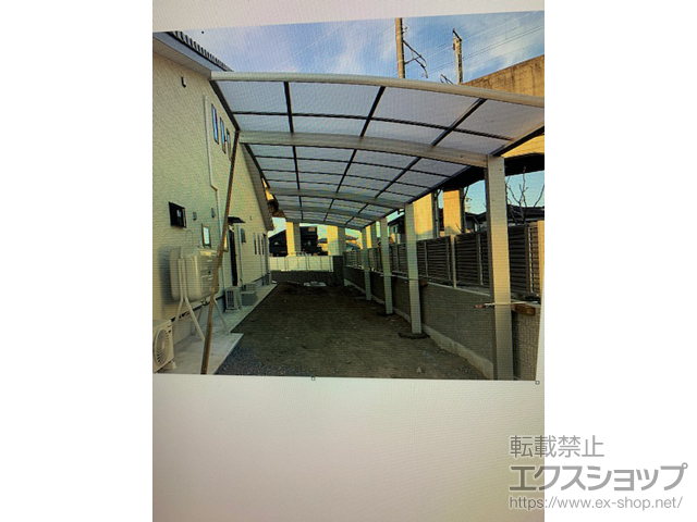 埼玉県本庄市ののカーポート プレシオスポート 縦連棟 積雪〜20cm対応 施工例