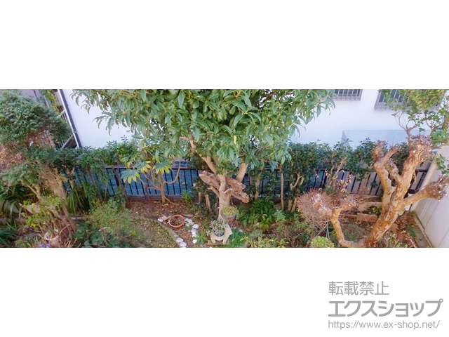 神奈川県茅ヶ崎市ののフェンス・柵 ミエッタフェンス 防犯たて格子タイプ　自由柱施工 施工例
