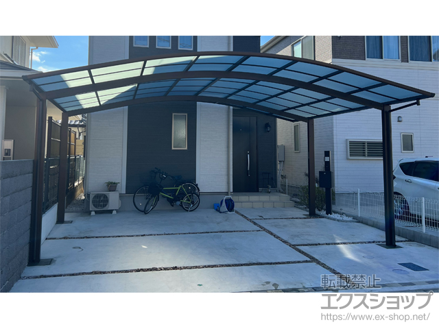 千葉県習志野市ののカーポート アリュース ツイン　積雪〜20cm対応 施工例