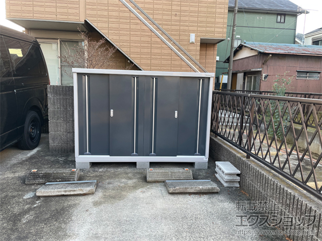 神奈川県平塚市のの物置・屋外倉庫 シンプリー 一般型 1940×755×1303 MJX-197-C-CG 施工例