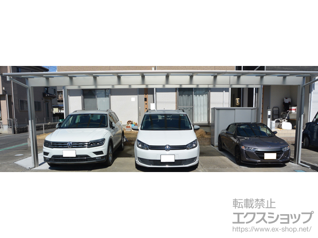 岐阜県大垣市ののカーポート エフルージュ トリプル FIRST 積雪〜20cm対応 施工例