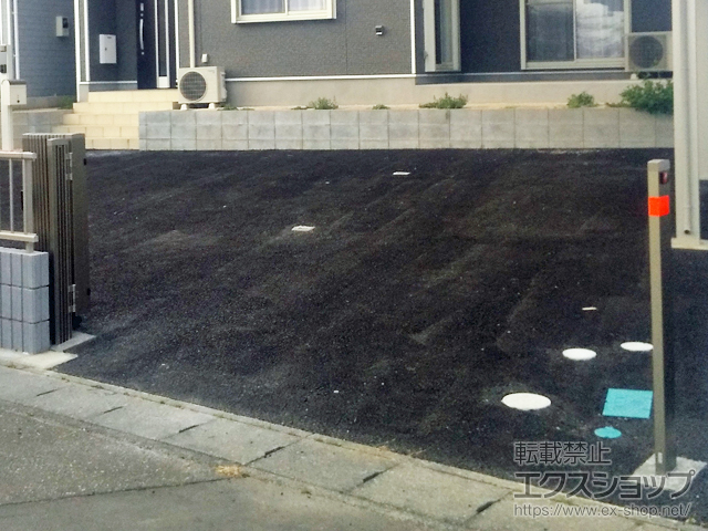 茨城県稲敷郡阿見町ののカーゲート トリップゲートII 1型 シンプル ノンレール 片開き 36S 施工例