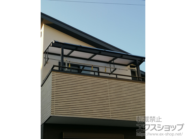 埼玉県川口市ののバルコニー・ベランダ屋根 プレシオステラスII R型 屋根タイプ 単体 積雪〜20cm対応 施工例