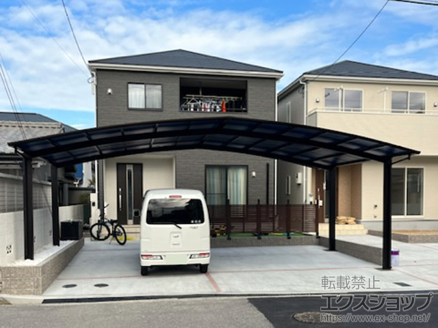 愛媛県松山市ののカーポート アリュース トリプル　積雪〜20cm対応 施工例