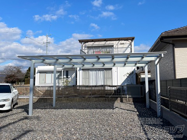 三重県亀山市ののカーポート ソリッドポート ワイド 積雪〜20cm対応 施工例