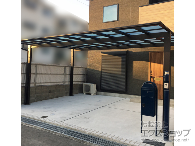 大阪府豊中市ののカーポート エフルージュ ツイン FIRST 積雪〜20cm対応 施工例