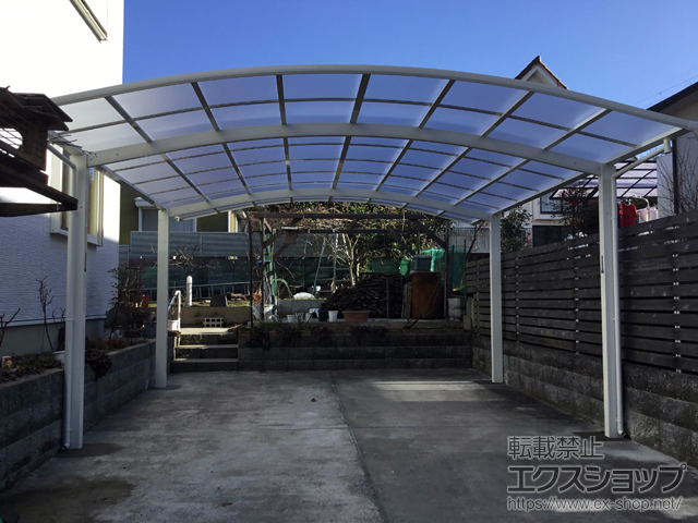 兵庫県神戸市ののカーポート アリュース ツイン　積雪〜20cm対応 施工例