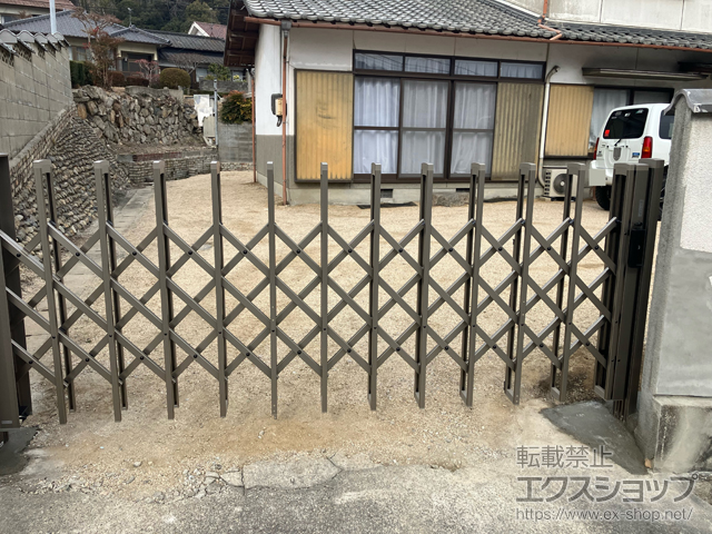 岡山県備前市ののカーゲート トリップゲートII N型 ノンキャスター 片開き 30S 施工例