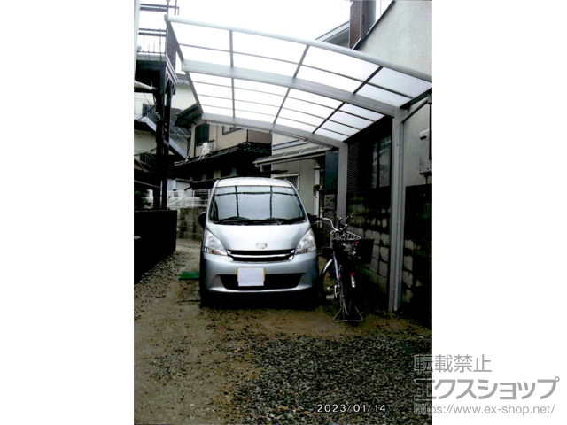 兵庫県尼崎市ののカーポート プレシオスポート 積雪〜20cm対応 施工例