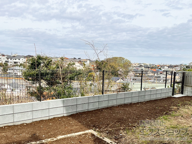 千葉県船橋市ののフェンス・柵 ハイグリッドフェンスN8型 フリーポールタイプ 施工例