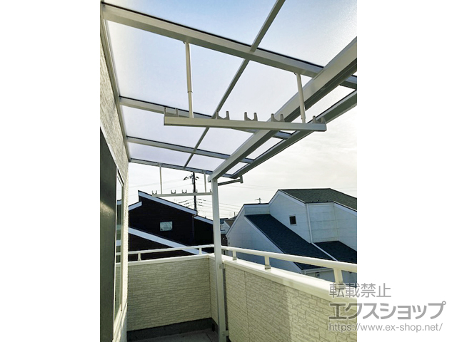 千葉県船橋市ののバルコニー・ベランダ屋根 ソラリア F型 屋根タイプ 単体 積雪〜20cm対応 施工例